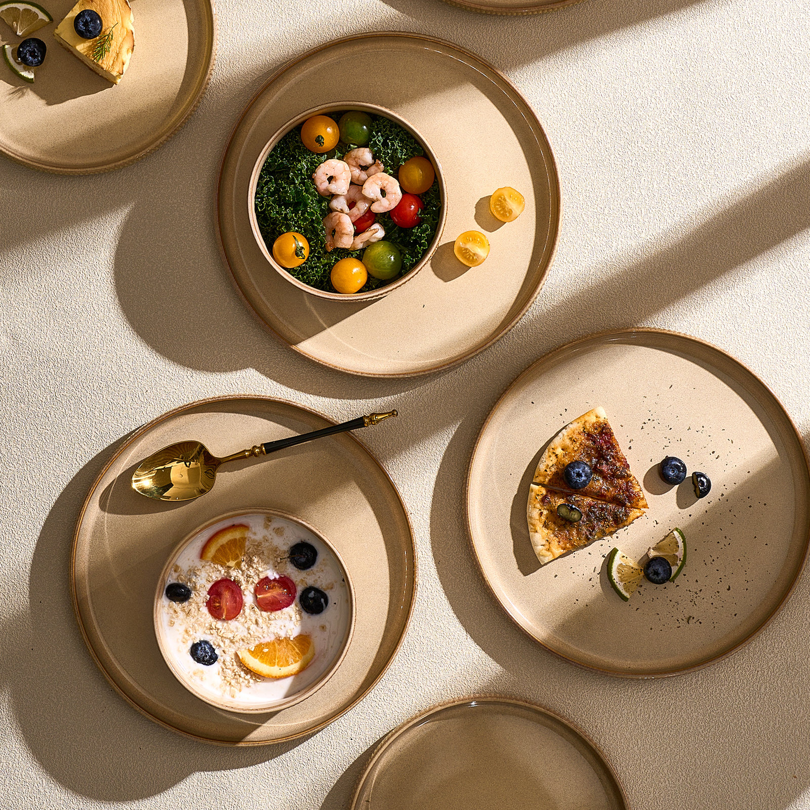 Stoneware Dinnerware Set, Cream