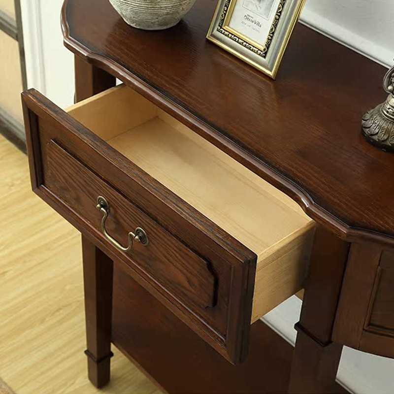 Console rétro avec 1 tiroir, H 33,86 po x l 31,5 po x P 13,78 po