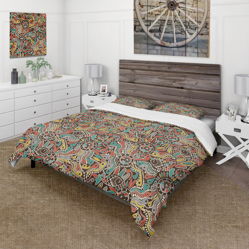 Ensemble de housse de couette moderne en polyester microfibre, Housse de couette pour grand lit + 2 taies décora