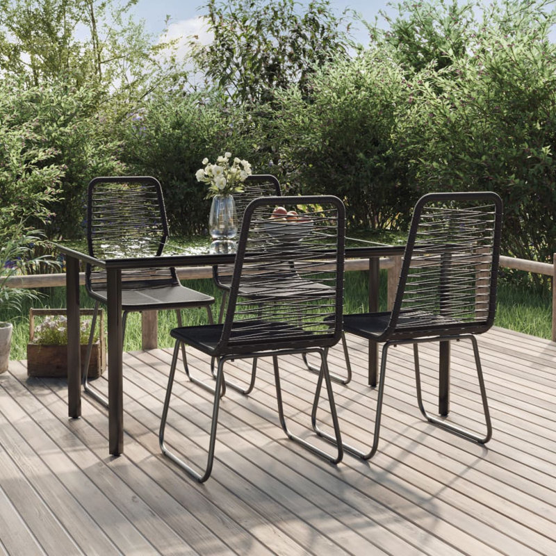 Long Dining Set, 4, 29.1" H x 31.5" W x 31.5" D