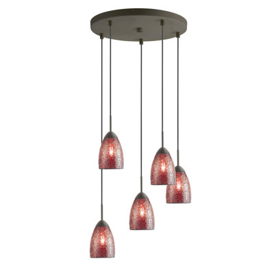 Luminaire suspendu en forme de cloche 5 lumières Murphy