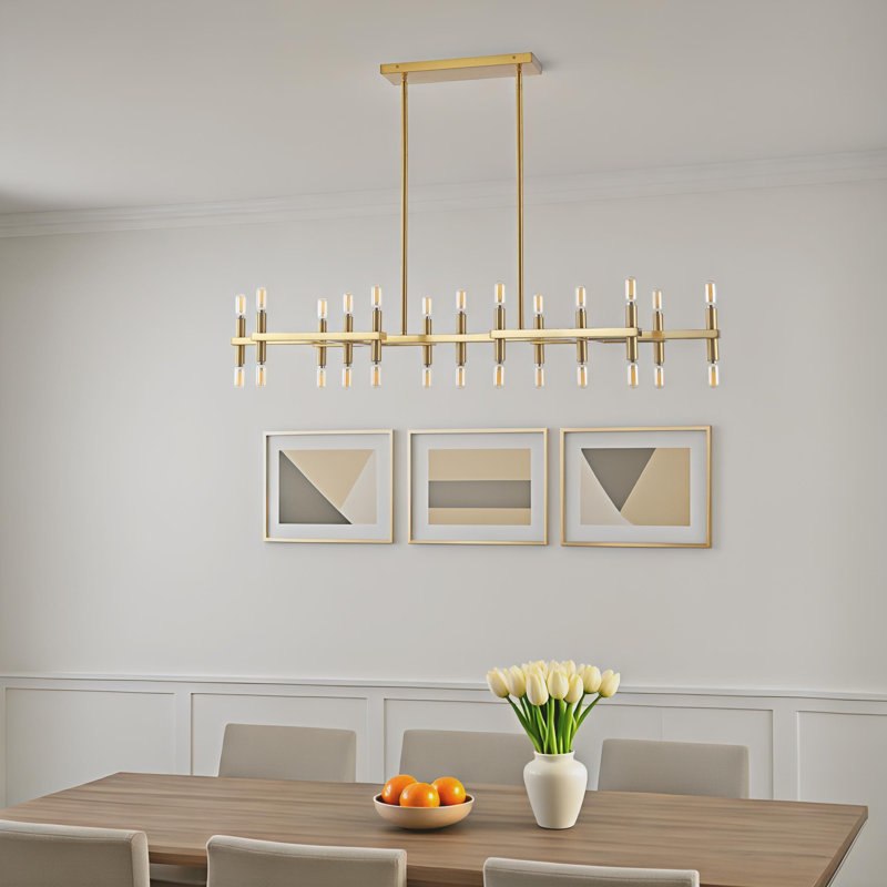Mazelina 26 - Light Dimmable Modern Linear Chandelier