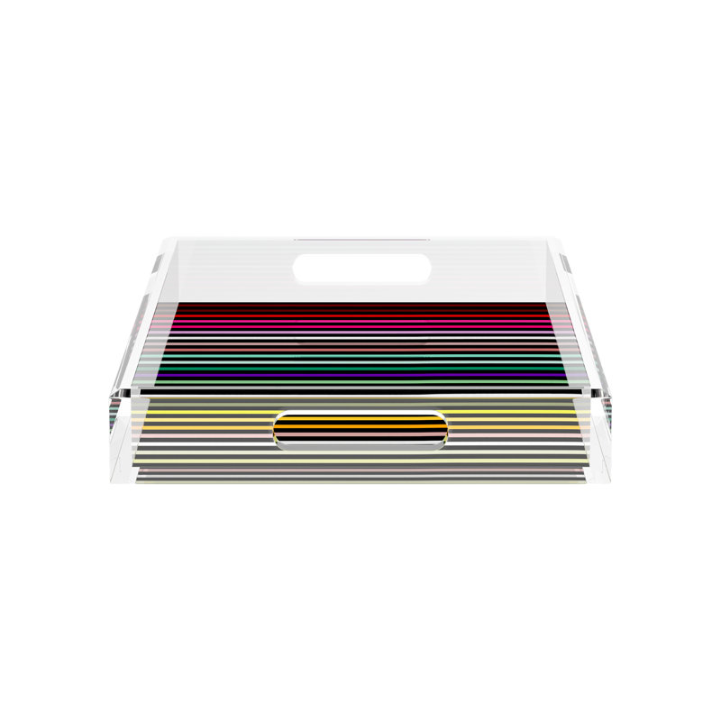 Plateau décoratif rectangulaire en acrylique Spectrum Of Reality, L 17 po x P 10,5 po x H 2 po