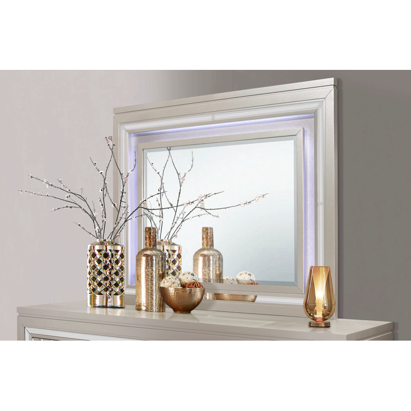 Cross Champagne Mirror With Led