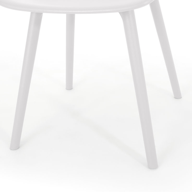 Chaises d'extérieur en polypropylène blanc, Blanc