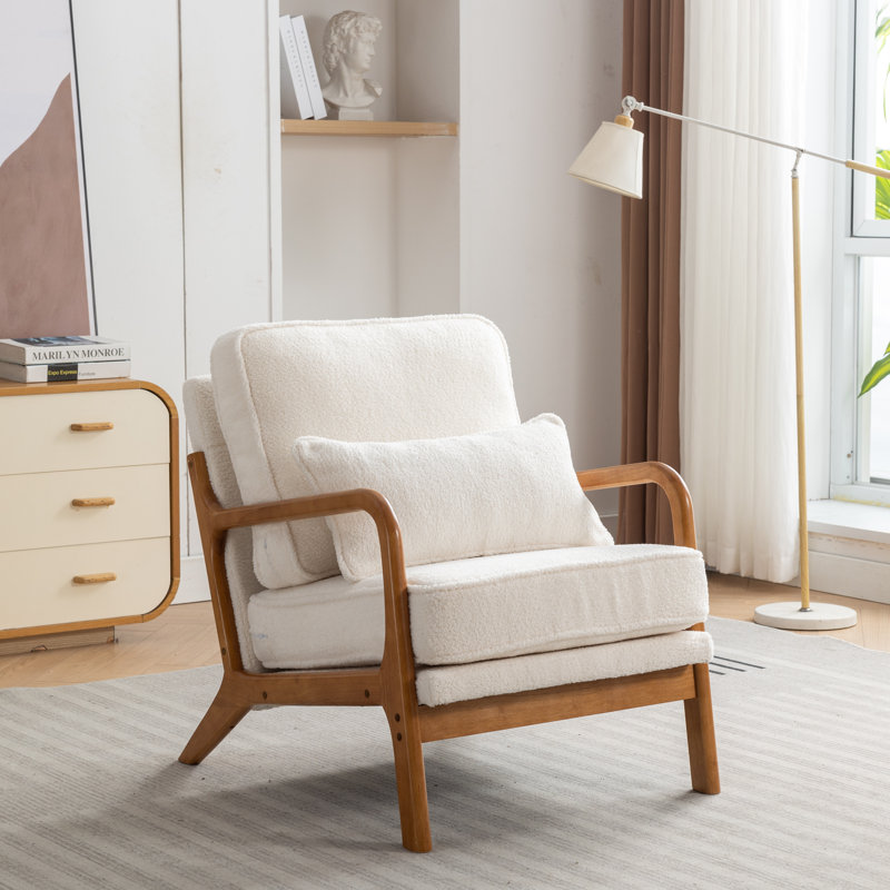 Fauteuil rembourré, Polyester blanc