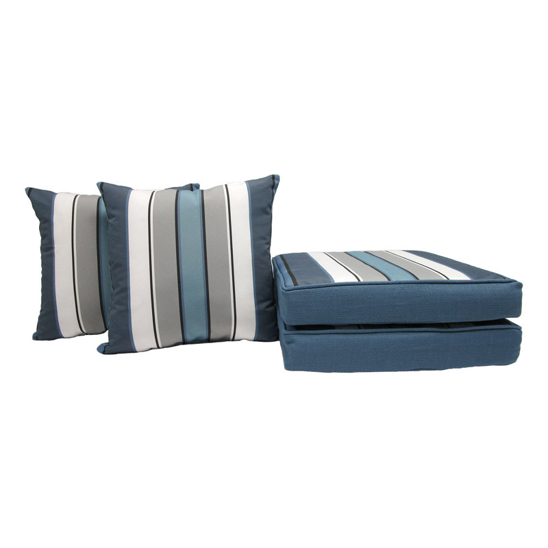 Rohando Outdoor 2'' Dining Chair Seat Cushion, Blue