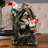 8.3"x4.7"x13.8" Small Accent Table - Decorative Woodland Gnome Water Fountain With Led Light