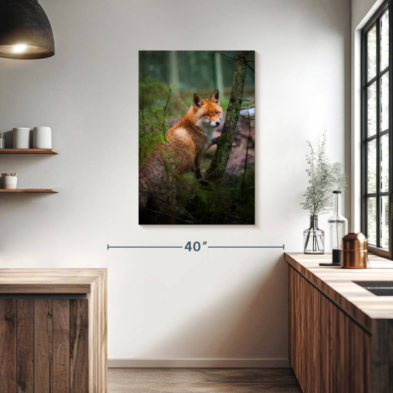 Brampt Wild Forest Fox, 39" H x 26" W