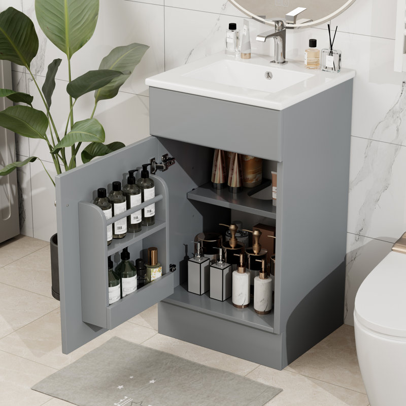 Hawi 18" Bathroom Vanity, Gray