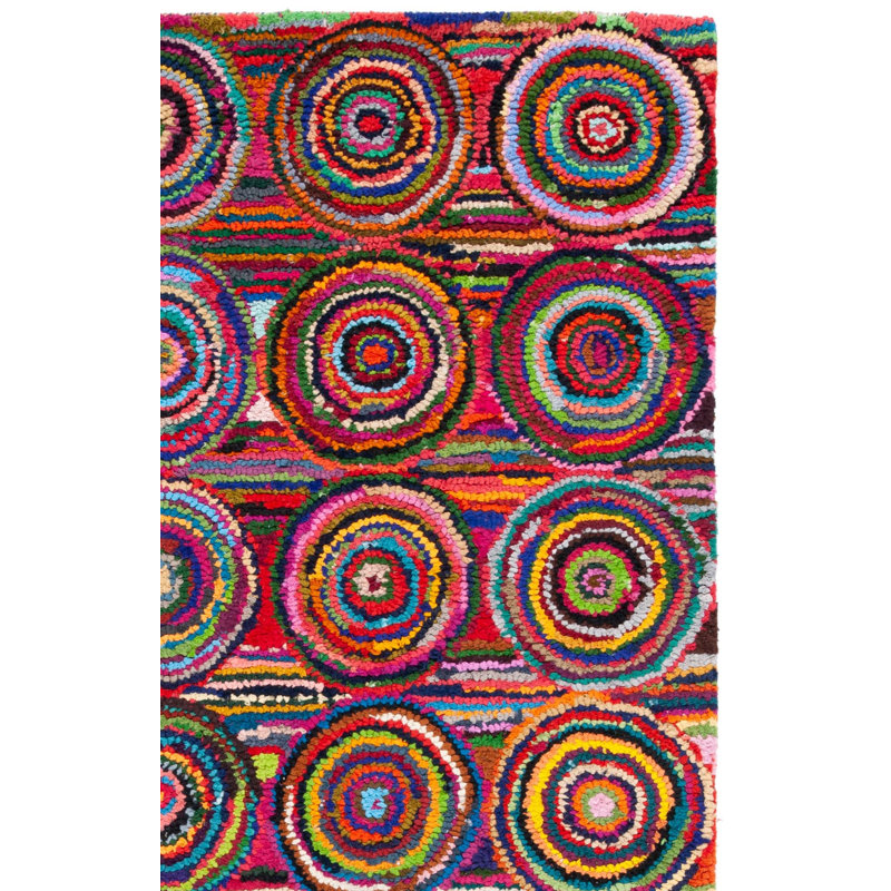 Anaheim Hand Tufted Cotton Geometric Rug, Runner 2'3" x 9'