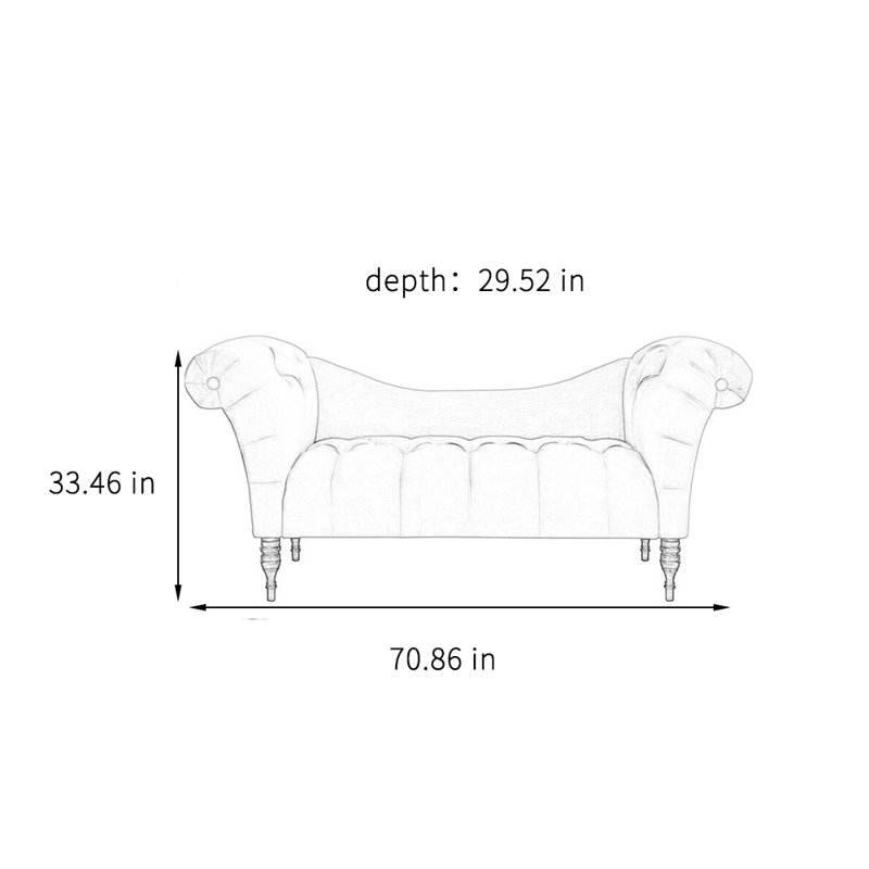 Chaise longue classique classique élégante, Rose vif