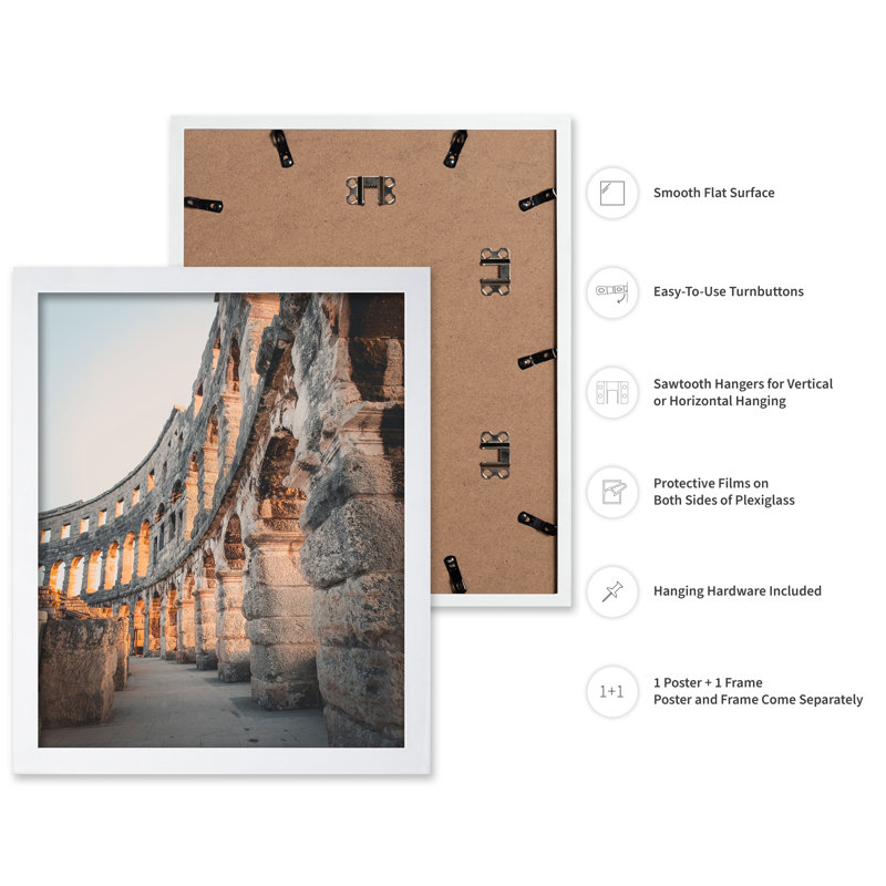 The Colosseum, Poster, 24"H x 32"W, White Framed
