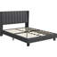 Upholstered Bed Frame with Channel Tufted Headboard-77082534-77082585