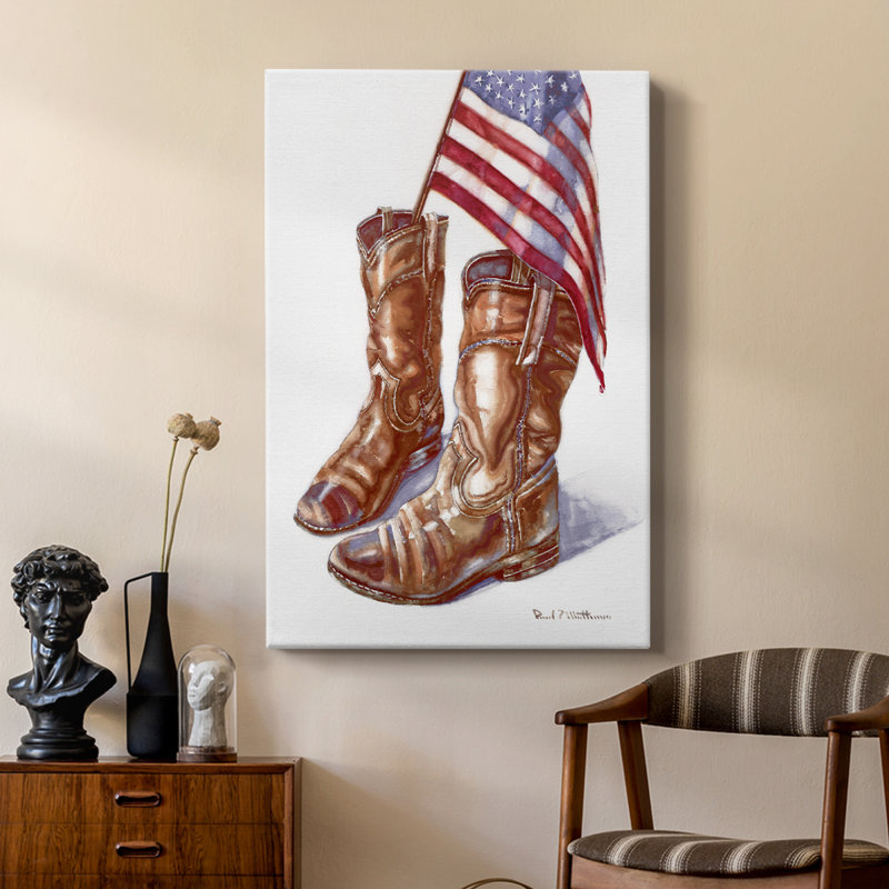 Bottes de cowboy I - galerie sur mesure, H 18 po x l 12 po