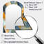 Blue Yellow asymmetric Marble shapes - Blue Modern Arch Wall Mirror-598490248