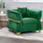 Chaise d'appoint moderne en velours avec garniture en métal doré Modern Sofas, 39,8 pouces