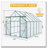 8X6FT-Green Double Door Polycarbonate Greenhouse Raised Base and Anchor Aluminum Heavy Duty Walk-in Greenhouses for Outdoor Backyard in All Season-120352677-120352678