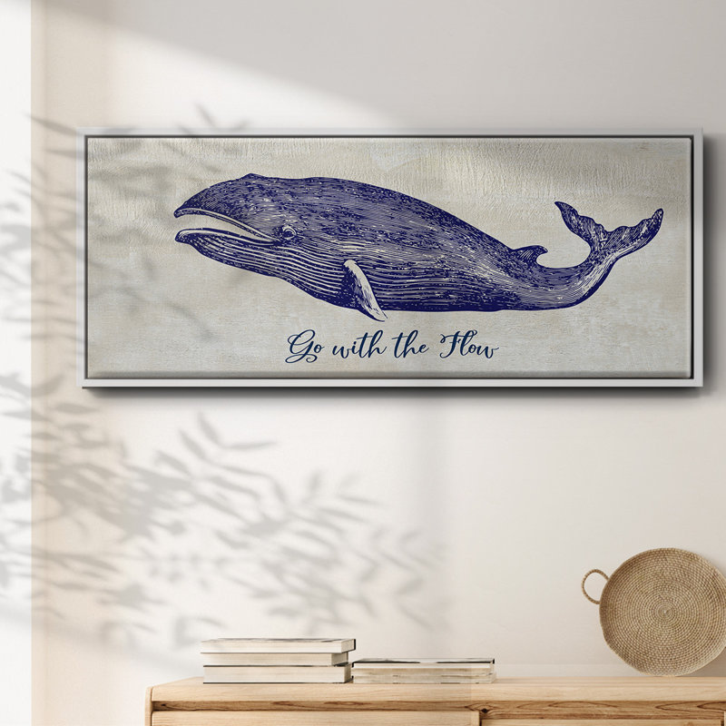 Go With The Flow- Framed Canvas