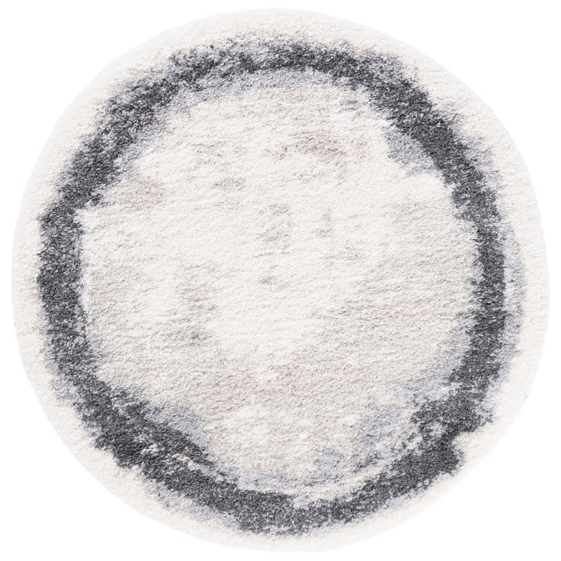 Tapis à poil long 800 po Fontana, Rond 6 pi 7 po