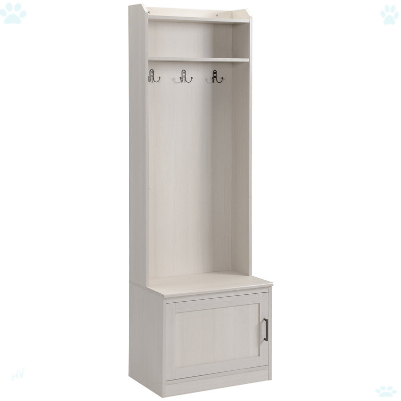 Portemanteau rustique avec banc de rangement pour chaussures, banc de vestibule avec portemanteau, portemanteau décoratif avec tablettes de rangement pour vestibule, vestibule