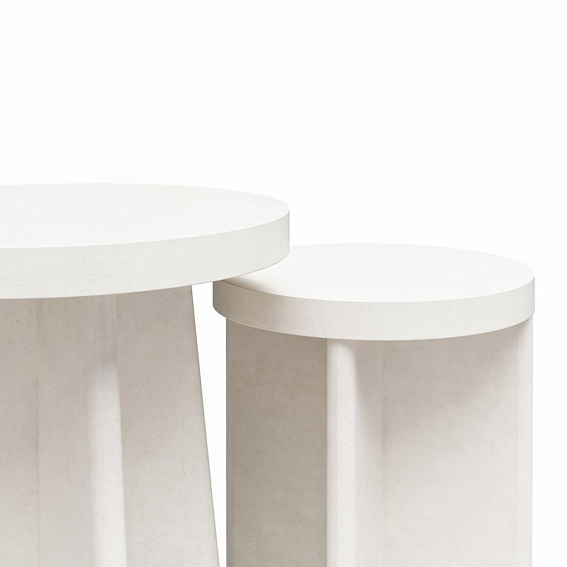 Tables de bout rondes, ensemble de 2