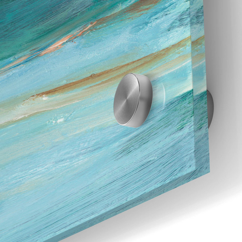 «Layered Fields 2» par Ethan Harper, art mural en verre acrylique, H 24 po x l 24 po
