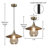 Virna 11.8"W 1-Light Glass and Metal Pendant