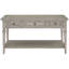 Console de style rétro classique avec trois tiroirs supérieurs et une tablette inférieure de style ouvert, table de couloir-494288988