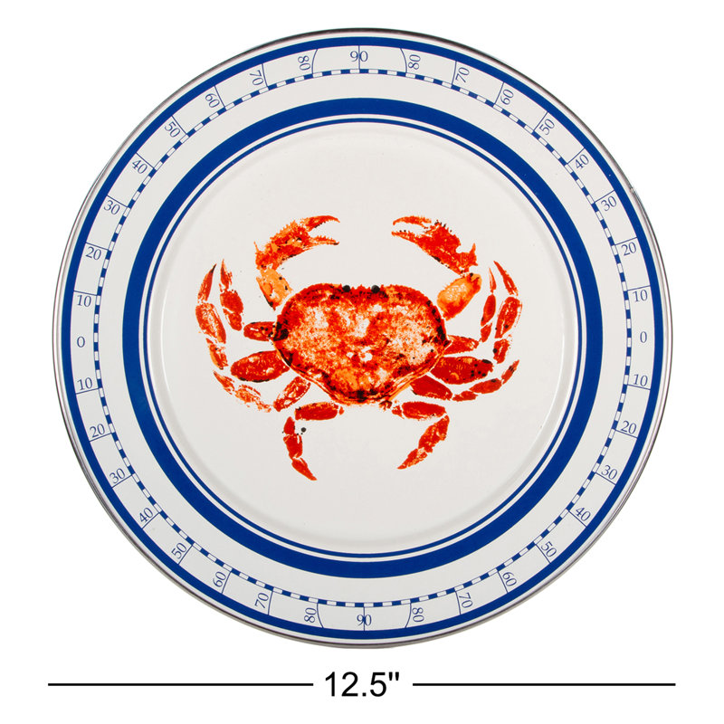 Set of 2 Crab House Chargers