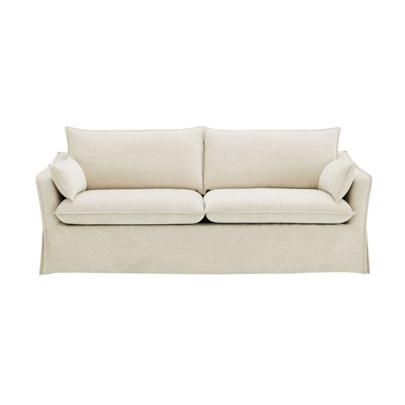 Shane Beige Linen Sofa W/2 Pillows