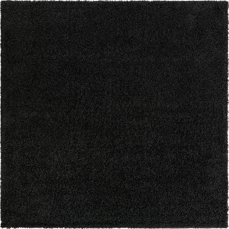 Tapis noir Renesha, Carré 8 pi 2 po
