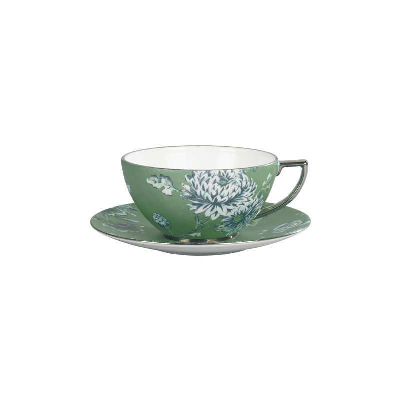 Jasper Conran Chinoiserie Green Bone China Teacup