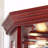 Display Cabinet, Glass, Corner With Lights, Adjustable Tempered Shelves, Mirrored Back