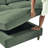 121" Modern Corduroy Modular Sectional Sofa, U-Shape & L-Shape Convertible 6-Seater with Adjustable Headrests and Storage, Memory Foam-1172924503