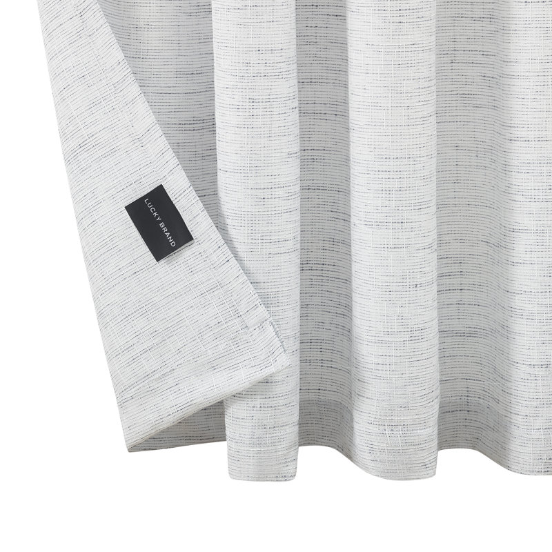 Lucky Brand Synthetic Semi-Sheer Grommet Curtain Panels, 52" W x 96" L, Taupe
