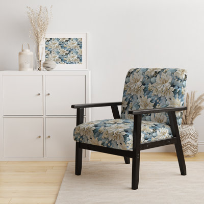 Chaise à accoudoirs rembourrée bohémienne et éclectique Misty