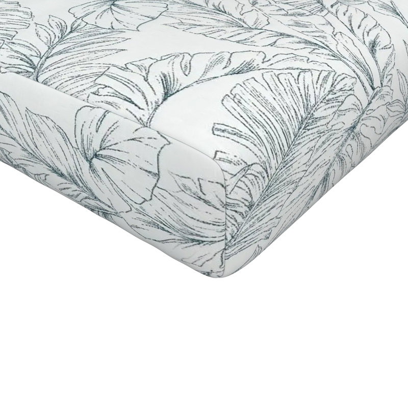 Sunbrella® Outdoor 3.5'' Ottoman Seat Cushion, Sunbrella Calm Laurel