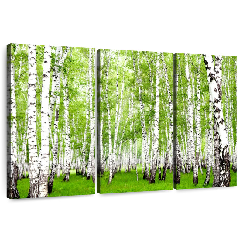 Harnek Green Birch Trees, 48" H x 74" W