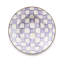 Violet Check Serving Bowl