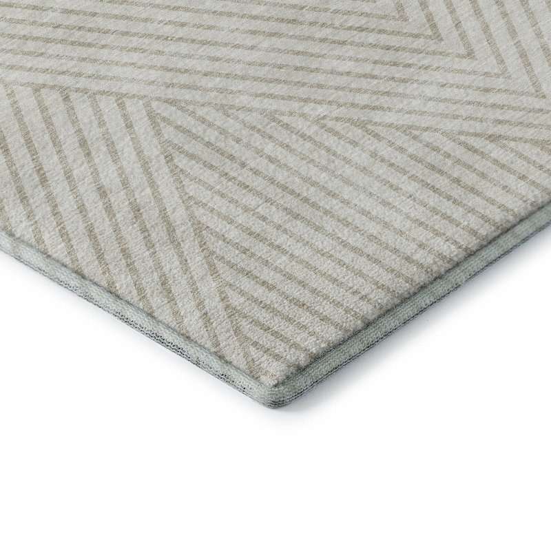 Tapis ivoire Prisco lavable à la machine de qualité supérieure, Rectangle 9 pi x 12 pi
