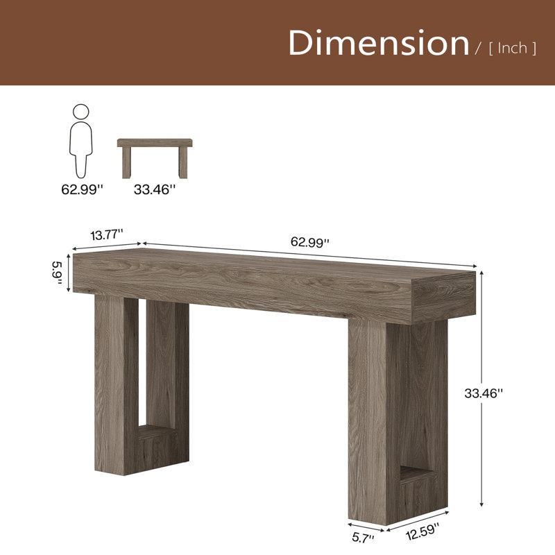 Elegant Console Table, Gray