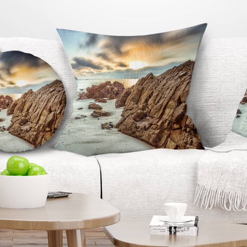 Coussin Quang Ninh, Vietnam - paysage imprimé, 16 po x 16 po, Coussin décoratif