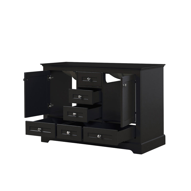 Meuble-lavabo double espresso 48 po X P 22 po D, Espresso
