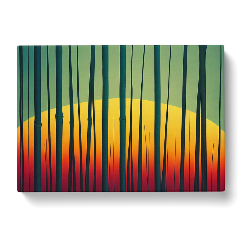 Ultimate Abstract Bamboo Forest - Wrapped Canvas, 35cm H x 50cm W x 3cm D
