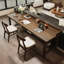 Nut-brown Rectangular Solid Wood writing desk-117867026