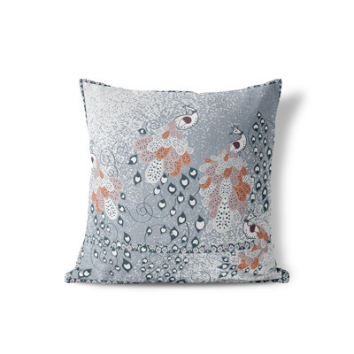 Coussin en simili suède avec housse amovible Peacock Pride