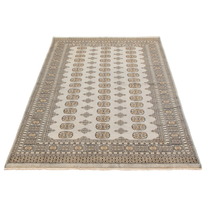 Tapis gris Finha Peshawar Bokhara 5 pi 11 po x 9 pi 4 po