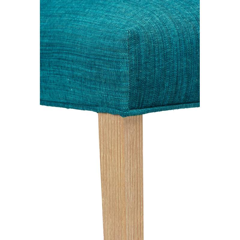 Chaise parsons rembourrée Hilley Spring Seating, Naturel, Turquoise