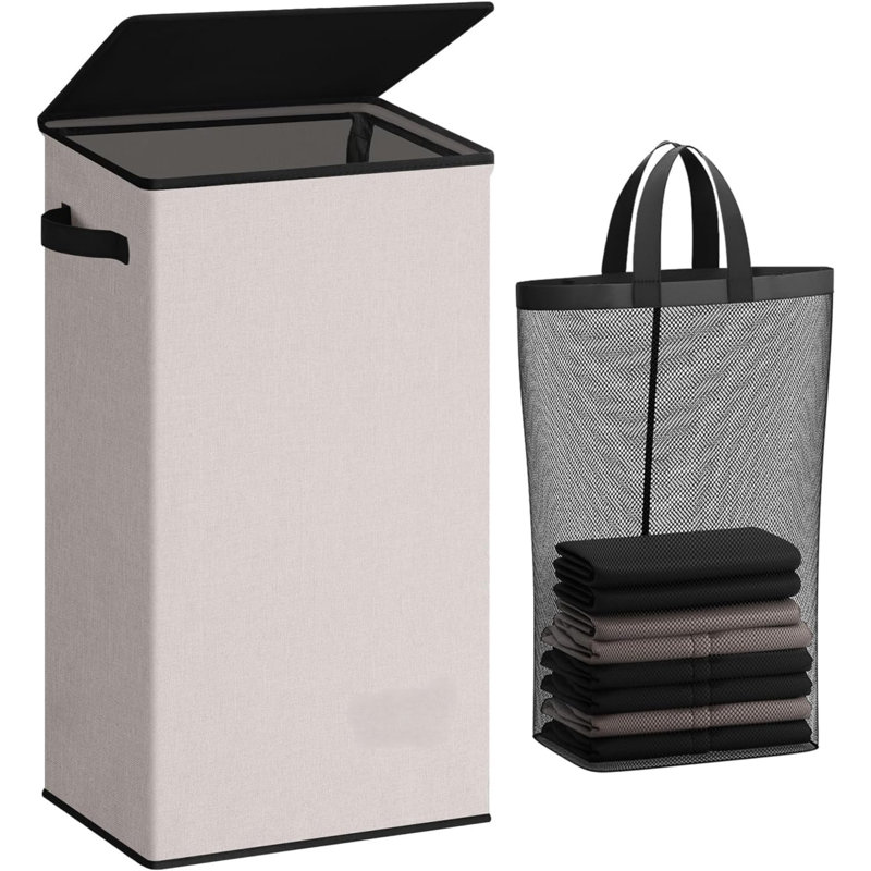 Plastic Laundry Room Organiser, Beige